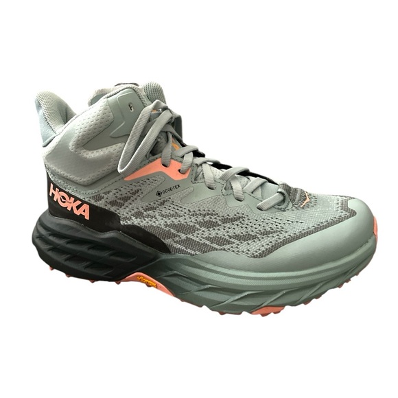 HOKA WOMEN'S SPEEDGOAT MID 5 GTX | AGAVE / SPRUCE- Size 6 - Picture 6 of 9